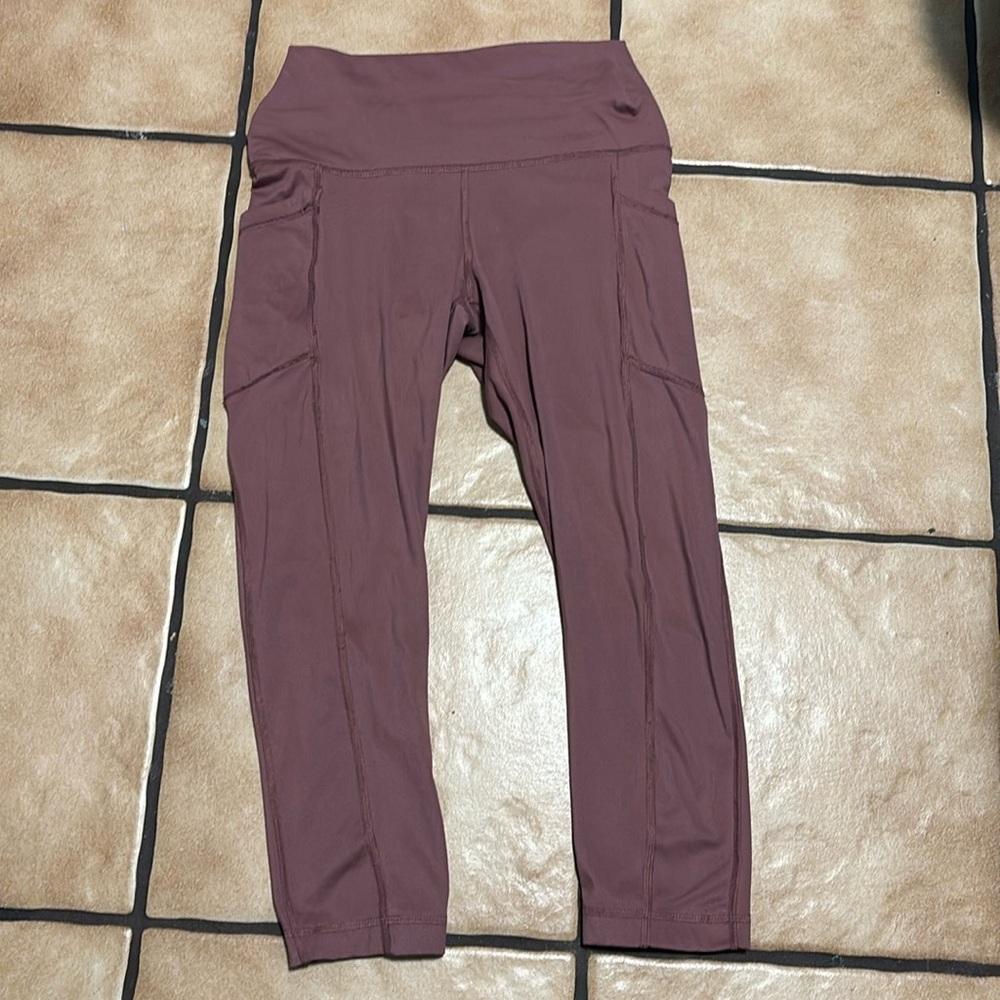 YogaLicious Lux Mauve Yoga Pants with Pockets
